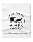 Amish Country Soap & Candle Co. Throw Blanket — Rustic Farmhouse Logo Blanket