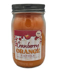 Cranberry Orange 15oz Jar Candle 120 hour burn time