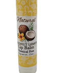 Coconut lemon lip balm – handmade beeswax natural balm