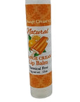 Orange vanilla natural lip balm – handmade beeswax lip care