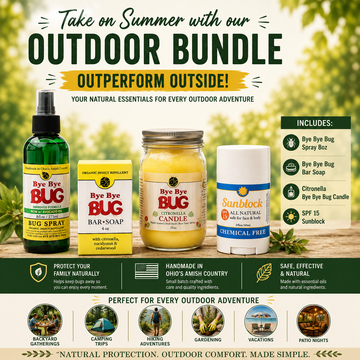 Bye Bye Bug products by Amish Country Soap Company