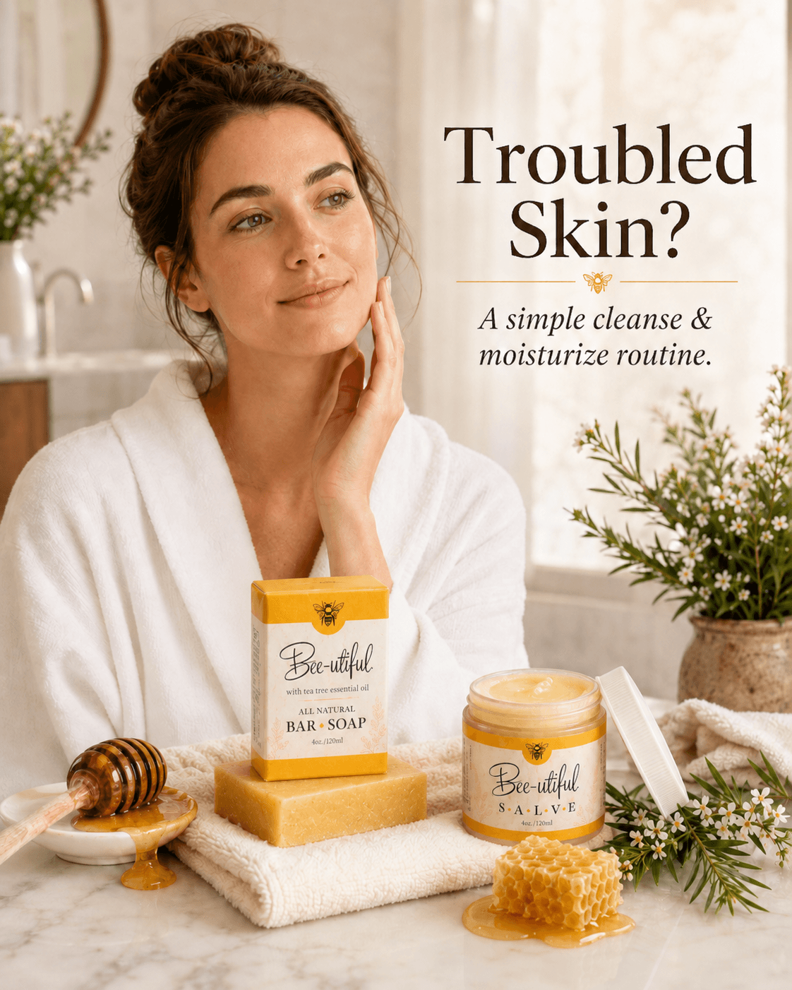 Using the right choice of skincare on your face makes all the difference, experience the Bee-Utiful products.