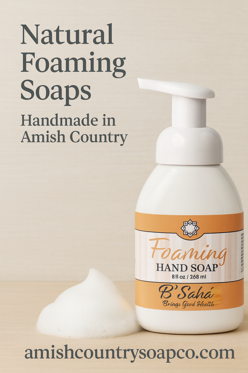 Handmade natural foaming soap – chemical-free hand wash.