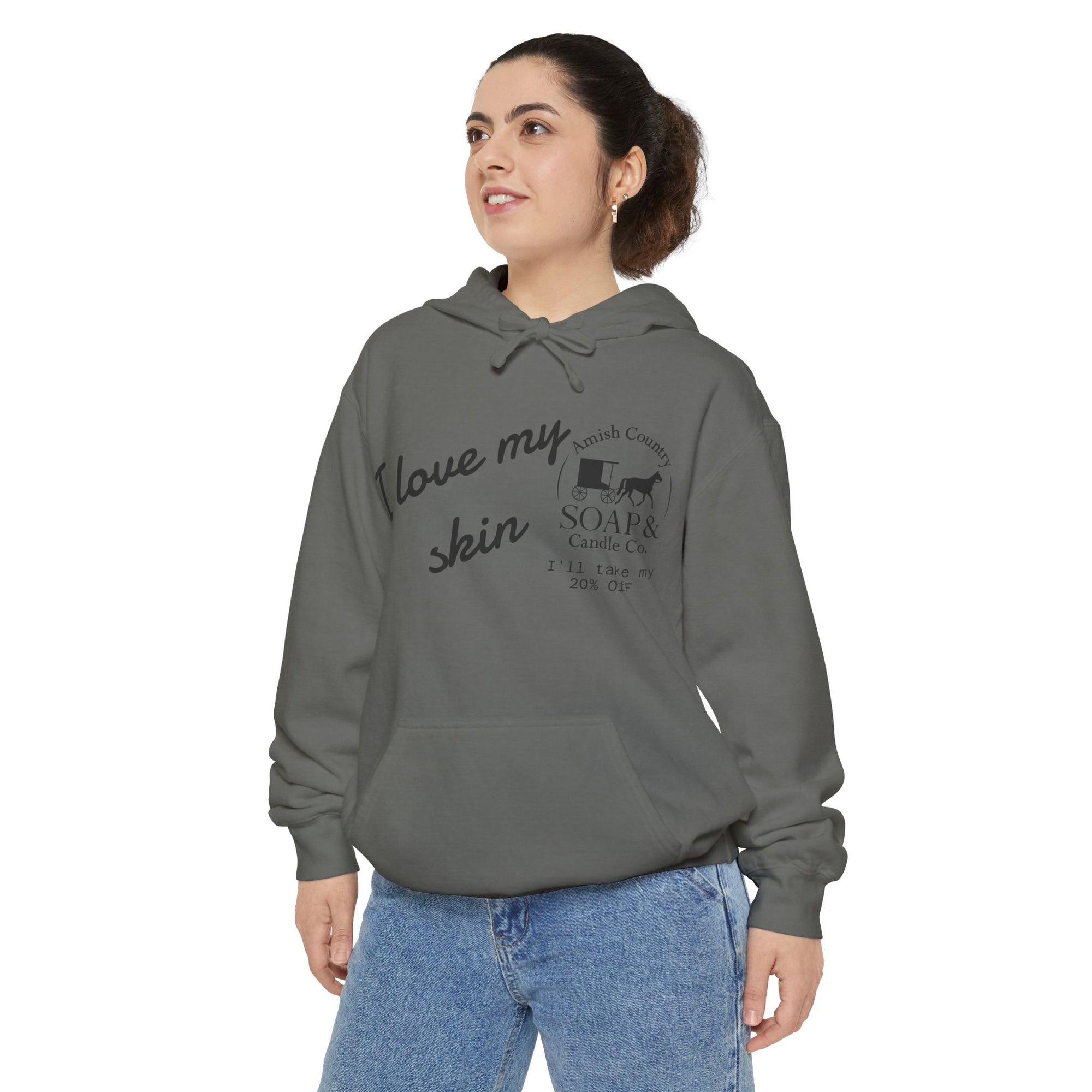 Skincare Hoodie — "I Love My Skin" Cozy Promo Sweatshirt