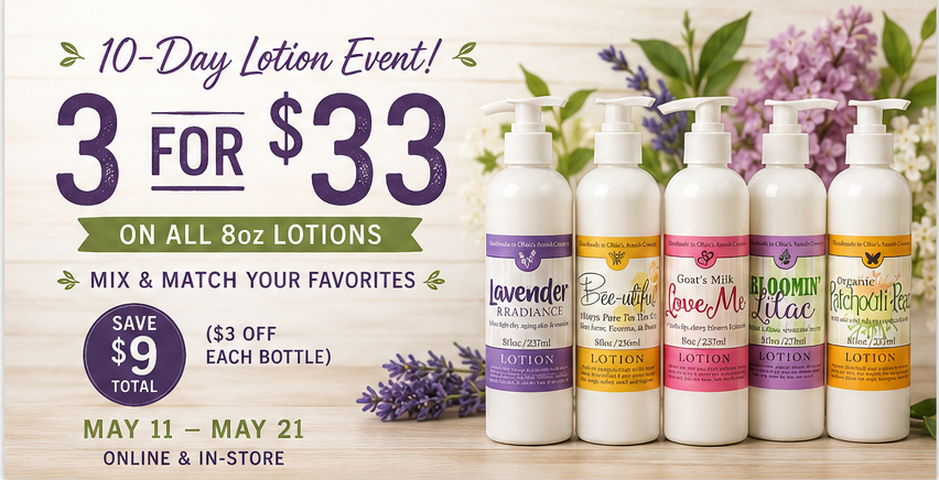 3 for 33 Lotion Sale Banner
