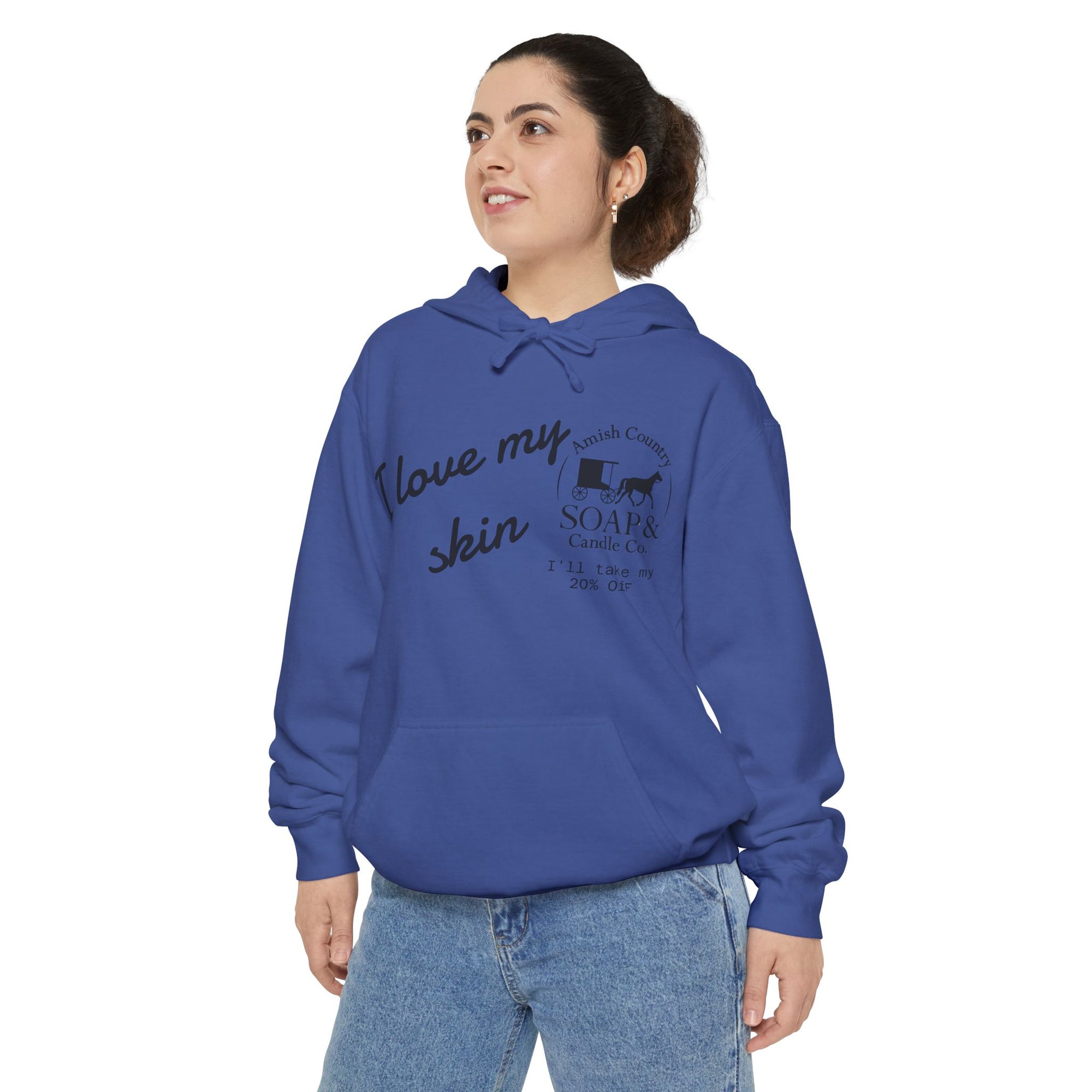Skincare Hoodie — "I Love My Skin" Cozy Promo Sweatshirt