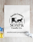 Amish Country Soap & Candle Co. Throw Blanket — Rustic Farmhouse Logo Blanket