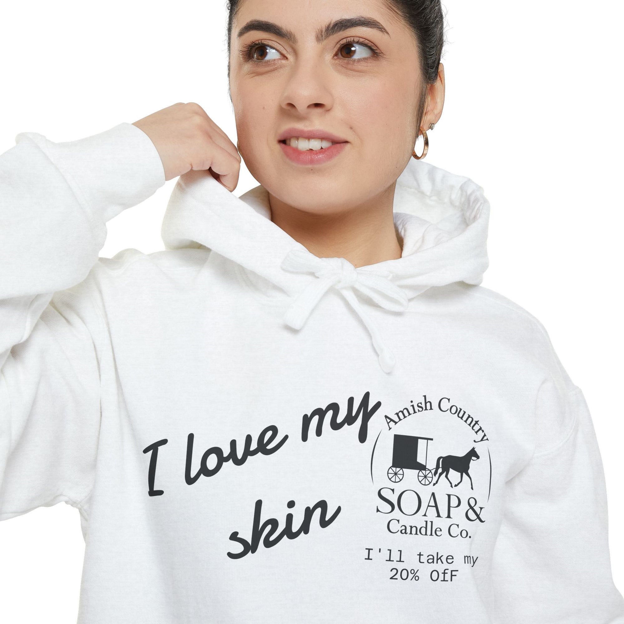Skincare Hoodie — "I Love My Skin" Cozy Promo Sweatshirt