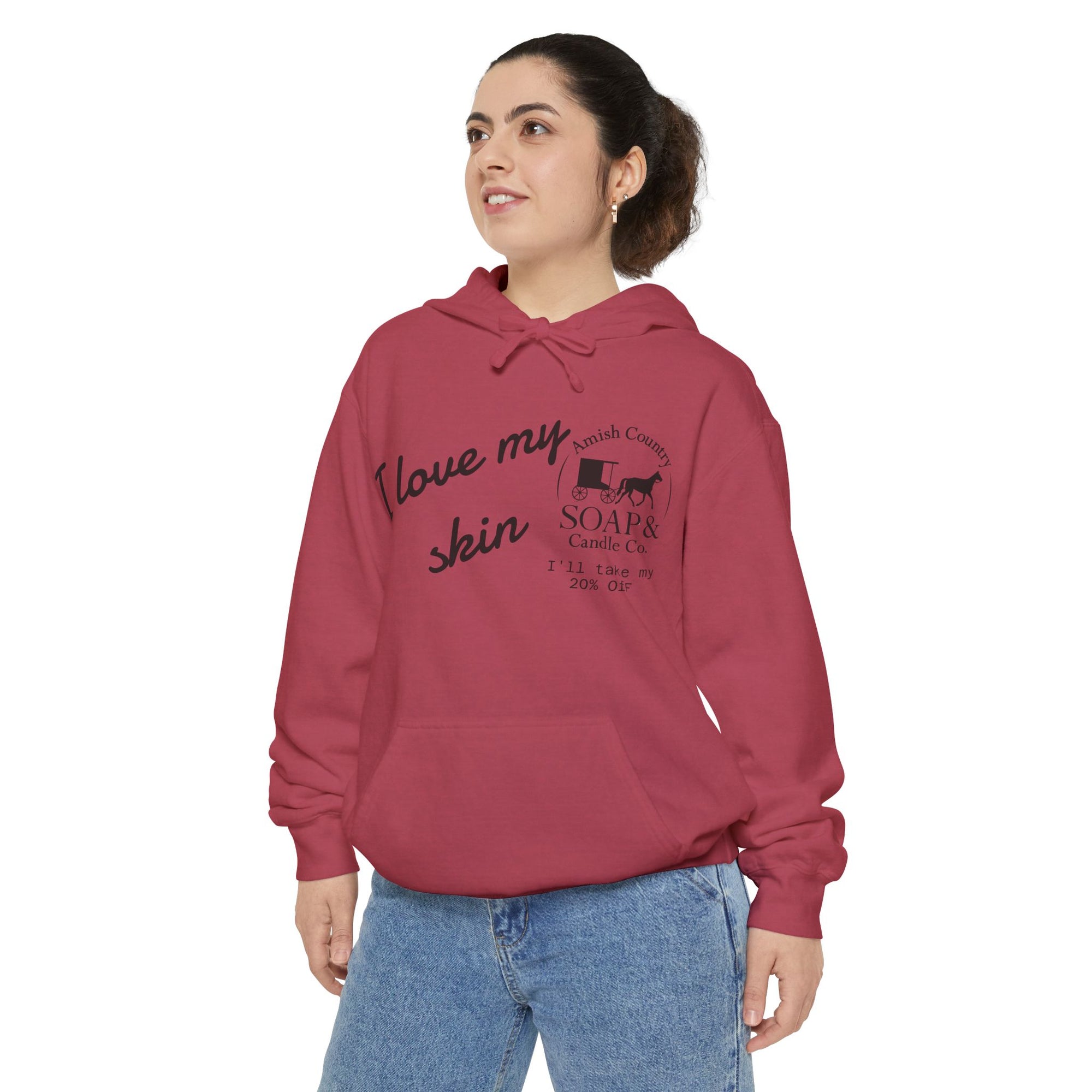 Skincare Hoodie — "I Love My Skin" Cozy Promo Sweatshirt