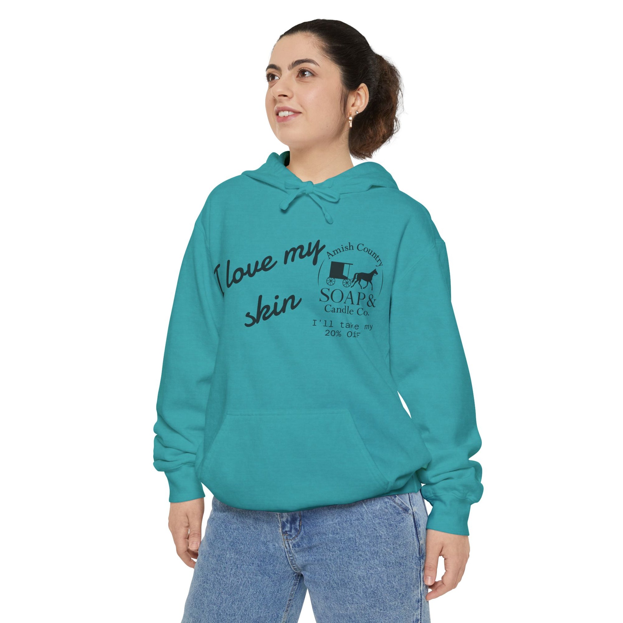 Skincare Hoodie — "I Love My Skin" Cozy Promo Sweatshirt