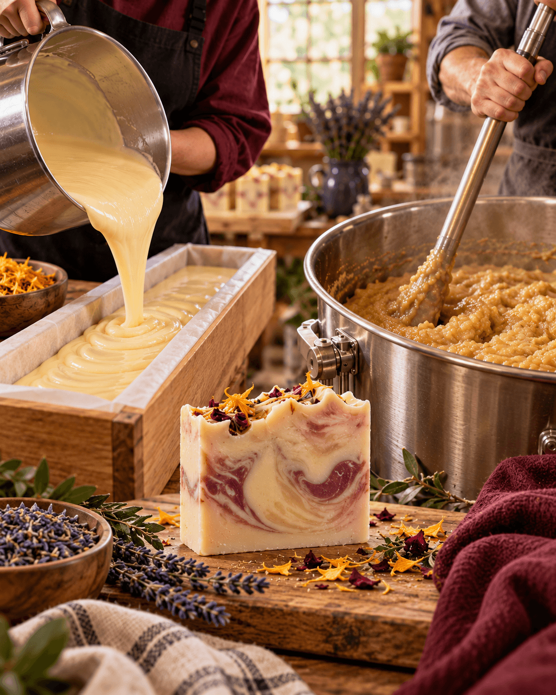 Amish Country Soap Company has mastered the soap making process, taking the best parts of both Hot and Cold Process soap making and bringing them together to create a hybrid soap that is absolutely the best.