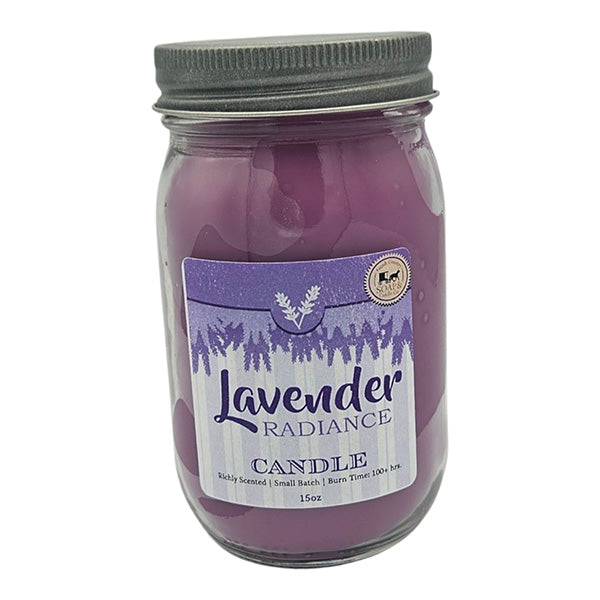 Lavender 15oz Jar Candle 120 Hour Burn Time