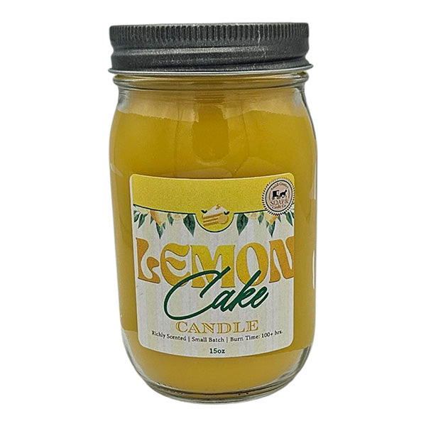 LemonCake 15oz Jar Candle 120 Hour Burn Time